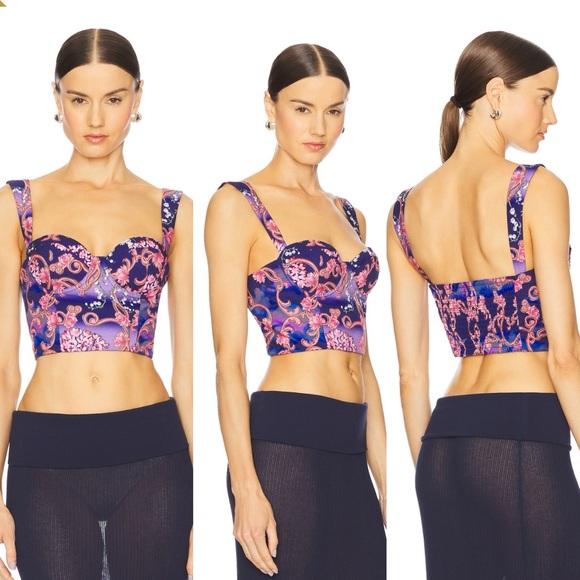 Agua Bendita Tops - AGUE BENDITA LUPE BUSTIER TOP S